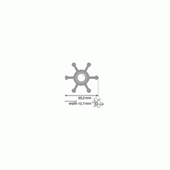 Johnson 09-1077B-9 Impeller Kit for F2P10 Pumps (Nitrile)