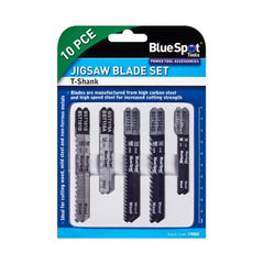 BLUE SPOT TOOLS 10 PCE JIGSAW BLADE SET (T-SHANK)