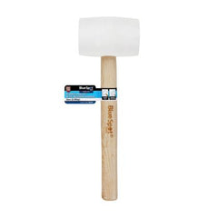 BLUE SPOT TOOLS 16OZ (0.45KG) WHITE RUBBER MALLET WITH WOODEN HANDLE