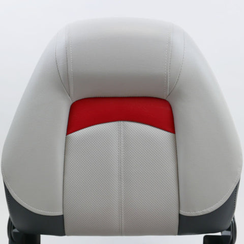 Premium High Back Qualifier Boat Seat – Grey/Charcoal/Red Style