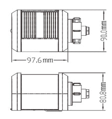 Red Port LED Navigation Light MaxiNav Range for boats up to 20m