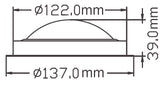 LED Dome Light Stainless Steel, with integral switch, 137mm (Dia.)