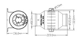 In-line Turbo Bilge Blower, 230CFM, Waterproof to IP66, 3″ Hose (Dia.)