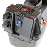 Trolling Motor Battery Power Box, 12V output, USB and Lighter socket