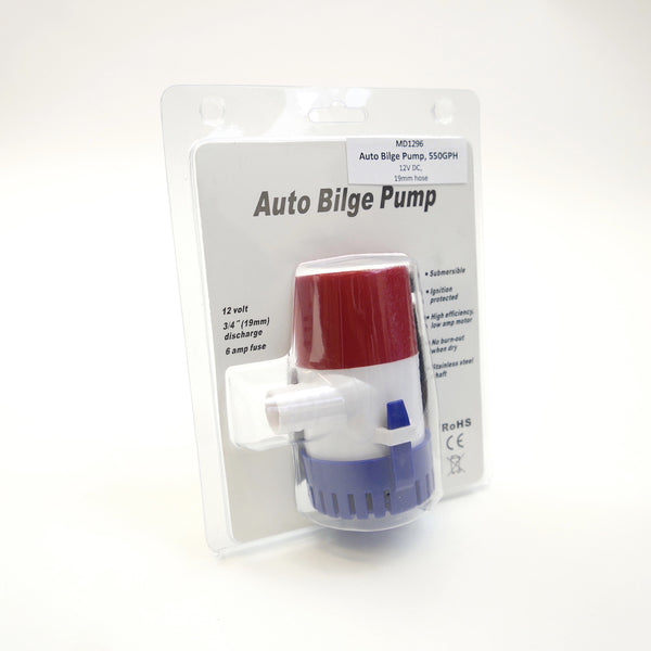 550 GPH Automatic Bilge Pump, 12V DC