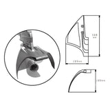 Hydrofoil Stabilizer Fins X-Wing design for Outboard Engines, 40HP to 250HP