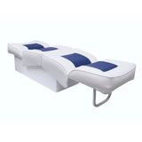 Back-to-Back Lounge Boat Seat, White and Blue