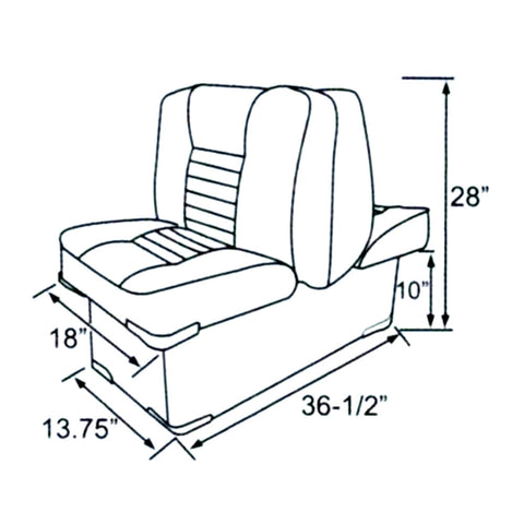 Lounge Yacht Seat, White, Boat Marine Grade Upholstery