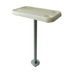 Rectangle Table with Leg, Ivory