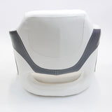 Premium Captain’s Bucket Flip-Up Bolster Seat – White/Grey Style