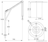 Stainless Steel Davits (Pair) – 120kg Load