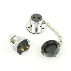 Deck Connector Waterproof Plug & Socket 2 Pin, With Plastic Cap