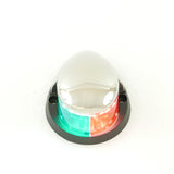 Stainless Steel LED Bi-Color (Red/Green) Bow Navigation Light 12V