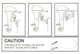 Stainless Steel Auxiliary Outboard Motor Bracket – Max 20hp/30kg