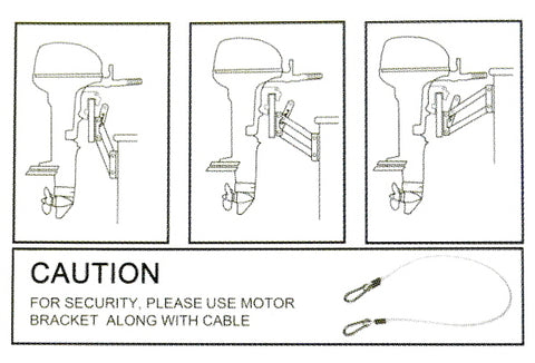 Stainless Steel Auxiliary Outboard Motor Bracket – Max 20hp/30kg