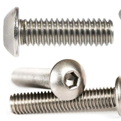 BUTTON HEAD M6, M8 and M10 ALLEN BOLTS HEX SOCKET SCREWS A2 STAINLESS STEEL ISO 7380