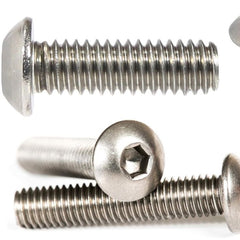 BUTTON HEAD M3, M4 and M5v ALLEN BOLTS HEX SOCKET SCREWS A2 STAINLESS STEEL ISO 7380