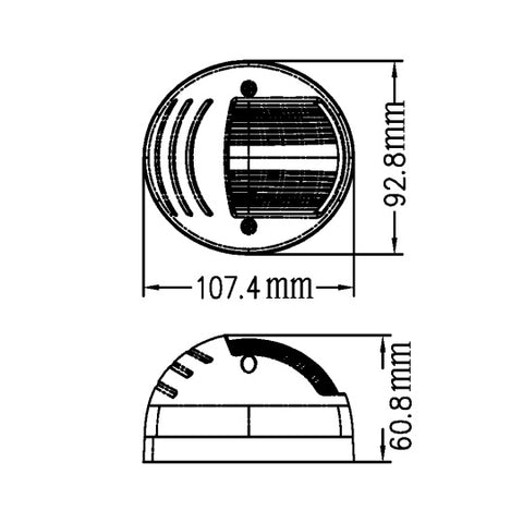 Red Port LED Navigation Light DomeNav Range boats up to 20m