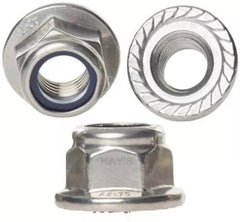 Stainless Steel Flanged Nyloc Nuts