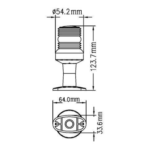 Fixed Mount All-Round LED Navigation Light – boats up to 12m